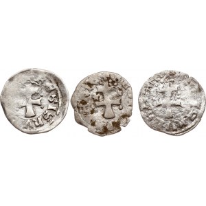 Hongrie Denar ND (1373-1382) Lot de 3 pièces