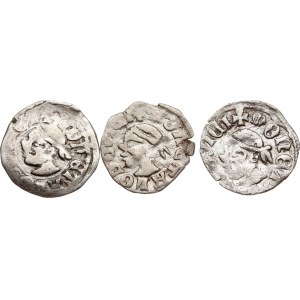 Maďarský denár ND (1373-1382) Sada 3 mincí