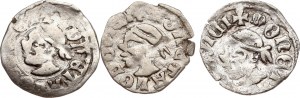 Denar węgierski ND (1373-1382) Zestaw 3 monet