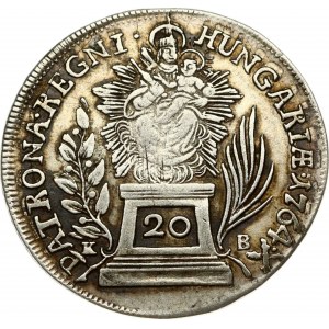 Maďarsko 20 Kreuzer 1764 KB