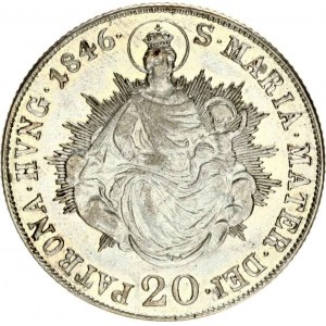 Maďarsko 20 Kreuzer 1846 B