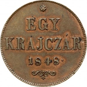 Maďarsko 1 Kreuzer 1848 Vojna za nezávislosť