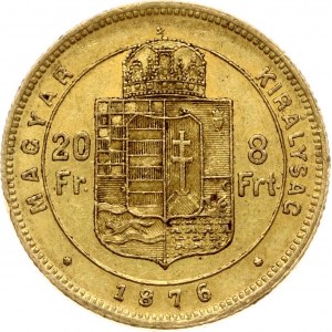 Maďarsko 20 frankov / 8 forintov 1876 KB
