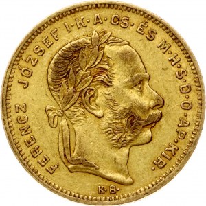 Maďarsko 20 frankov / 8 forintov 1877 KB
