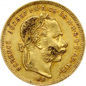 Maďarsko 20 frankov / 8 forintov 1878 KB