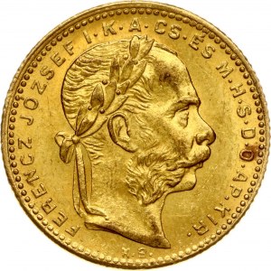 Ungarn 20 Francs / 8 Forint 1881 KB