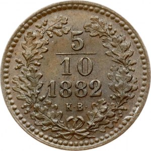 Hongrie 5/10 Kreuzer 1882 KB