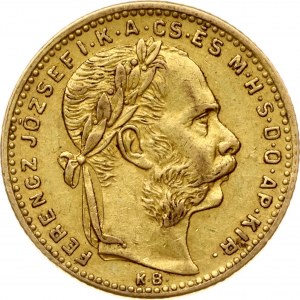 Maďarsko 20 frankov / 8 forintov 1883 KB