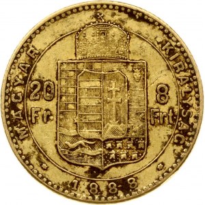 Hongrie 20 Francs / 8 Forint 1888 KB