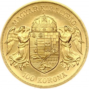 Maďarsko 100 Korona 1908 KB Restrike