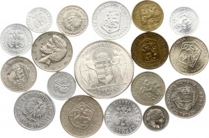 Maďarsko 5 Pengo 1930 BP s mincami rôznych krajínSúbor 18 mincí