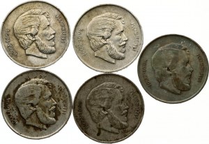Ungarn 5 Forint 1947 BP Lajos Kossuth Lot von 5 Münzen