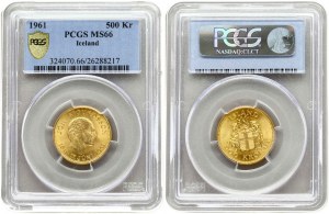 Islanda 500 corone 1961 Jon Sigurdsson PCGS MS66