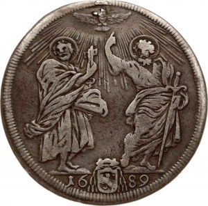 Włochy Watykan Testone 1689 Święty Piotr i Paweł