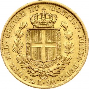 Sardinien 20 Lire 1849 P