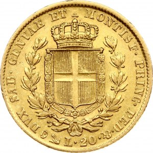 Sardaigne 20 Lire 1849 P