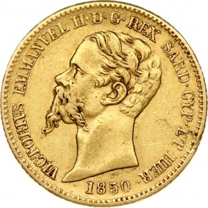 Sardínia 20 lír 1850 B