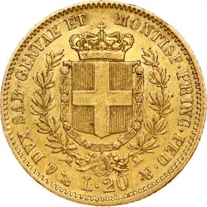 Sardynia 20 Lire 1851 P
