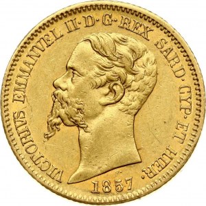 Sardinia 20 Lire 1857 B