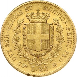 Sardegna 20 Lire 1859 B