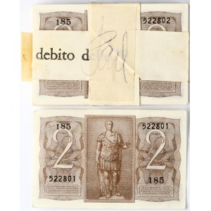 Italia 2 Lire 1939-nov-14 Lotto di 100 pezzi