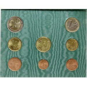 Taliansko Vatikán 1 eurocent - 2 Euro 2010 Sada 8 mincí