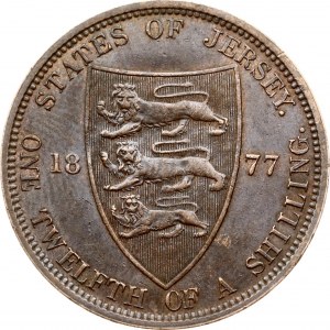 Jersey 1⁄12 šiling 1877 H