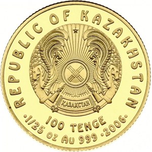 Kazachstán 100 tenge 2006 Gryf s orlí hlavou