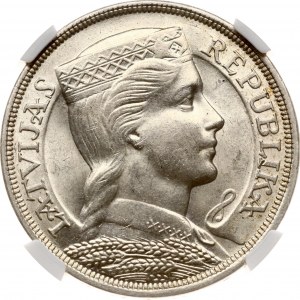 Lotyšsko 5 Lati 1929 NGC MS 62