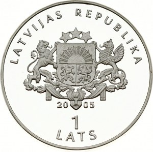 Latvia 1 Lats 2005 Ice Hockey World Championship