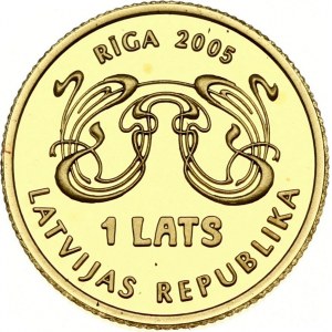 Latvia 1 Lats 2005 Art Nouveau Riga