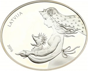 Łotwa 5 Euro 2016 Płaszcz Jeża II