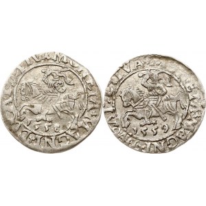 Lituanie Polgrosz 1558 &amp; 1559 Vilnius Lot de 2 pièces