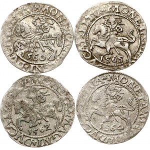 Litva Polgrosz 1560-1565 Vilnius Lot of 4 coins