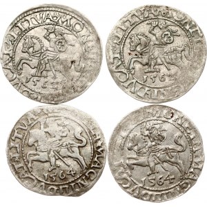 Lituanie Polgrosz 1562 &amp; 1564 Vilnius Lot de 4 pièces