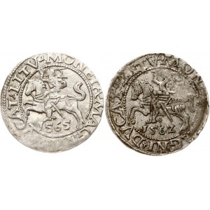Litauen Polgrosz 1562 &amp; 1565 Vilnius Lot von 2 Münzen