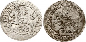 Litauen Polgrosz 1562 & 1565 Vilnius Lot von 2 Münzen