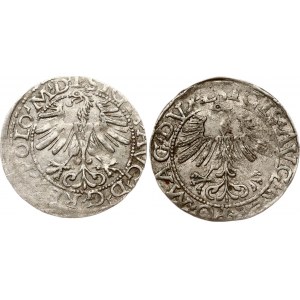 Litauen Polgrosz 1562 &amp; 1565 Vilnius Lot von 2 Münzen