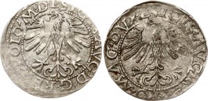 Litauen Polgrosz 1562 & 1565 Vilnius Lot von 2 Münzen