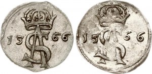Litwa Dwudenar 1566 Wilno Zestaw 2 monet