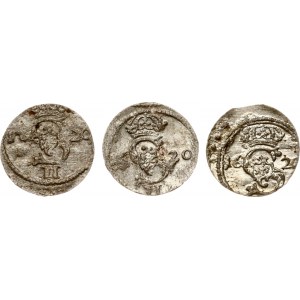 Litwa Dwudenar 1620 Wilno Zestaw 3 monet