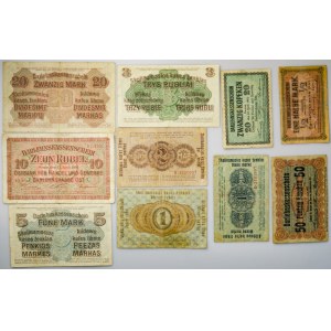 Germany Poland Lithuania 20 Kopecks - 10 Roubles 1916 Posen & 1/2 - 20 Mark 1918 Lot of 10 pcs