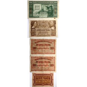 Germany - Lithuania Kaunas 2 - 1000 Mark 1918 Lot of 5 pcs