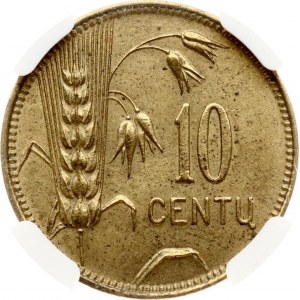 Litauen 10 Centu 1925 NGC UNC DETAILS