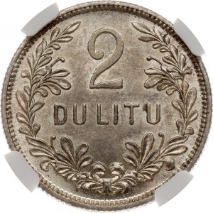 Lithuania 2 Litu 1925 NGC MS 62