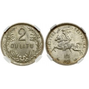 Lithuania 2 Litu 1925 NGC MS 61