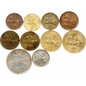 Litauen 2 Centai - 5 Litai 1925-1936 Lot von 10 Münzen