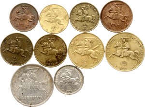 Litva 2 centai - 5 litai 1925-1936 Sada 10 mincí