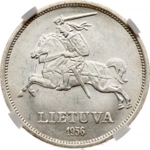 Lituania 5 Litai 1936 Basanavicius NGC MS 63