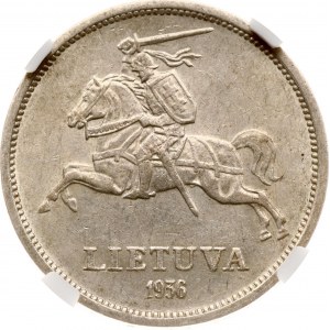 Litauen 5 Litai 1936 Jonas Basanavicius NGC AU 58